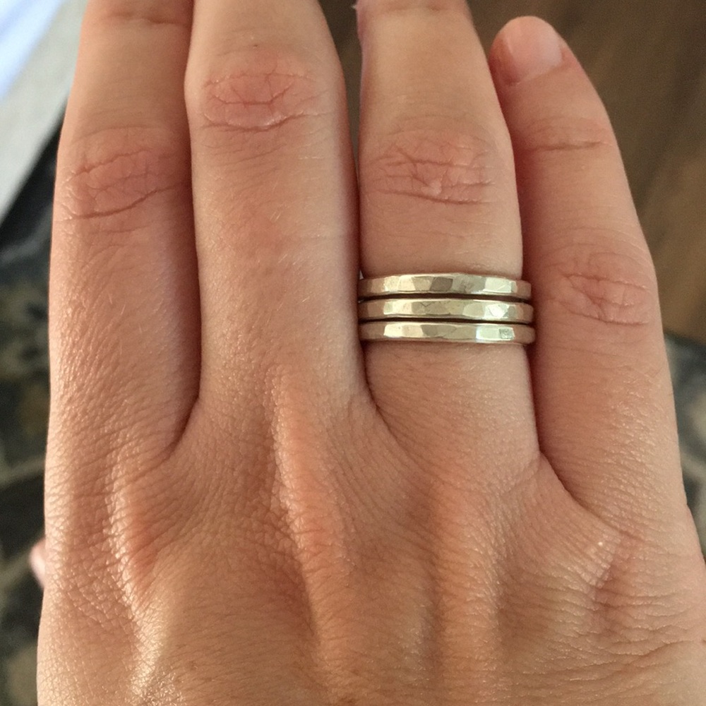 Sterling silver stacking rings